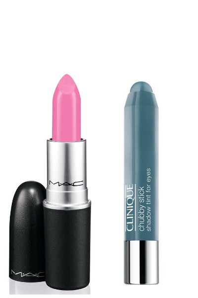 1) MAC Baking Beauties Lipstick Raspberry Swirl, jasny róż, cena:89zł 2) Chubby Stick Shadow Tint, cena: 79zł, fot. materiały prasowe