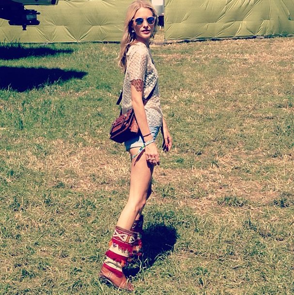 Gwiazdy na Twitterze: Glastonbury Festival 2013, fot. instagram Poppy Delevingne