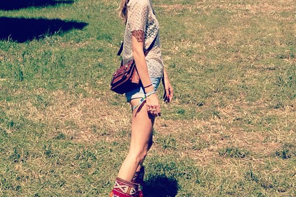 Gwiazdy na Twitterze: Glastonbury Festival 2013, fot. instagram Poppy Delevingne