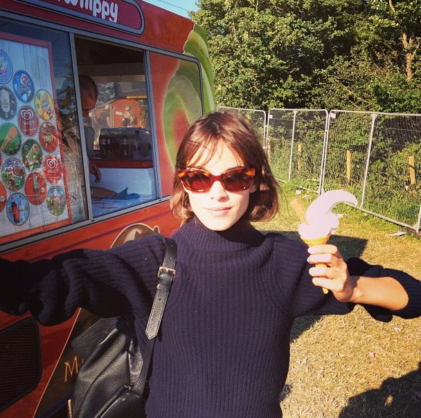 Gwiazdy na Twitterze: Glastonbury Festival 2013, fot. instagram Alexa Chung
