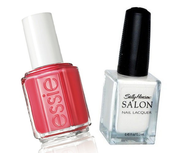 Biały lakier do paznokci, Sally Hansen, 13złEssie, saturday disco fever — gorący, ognisty koral, ok. 35zł,