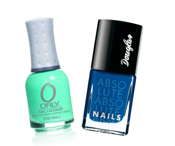 Lakier Orly, Mush Up Preety Ugly, cena: 39zł Lakier Douglas Absolute nails, Blue Starfish, cena: 25zł