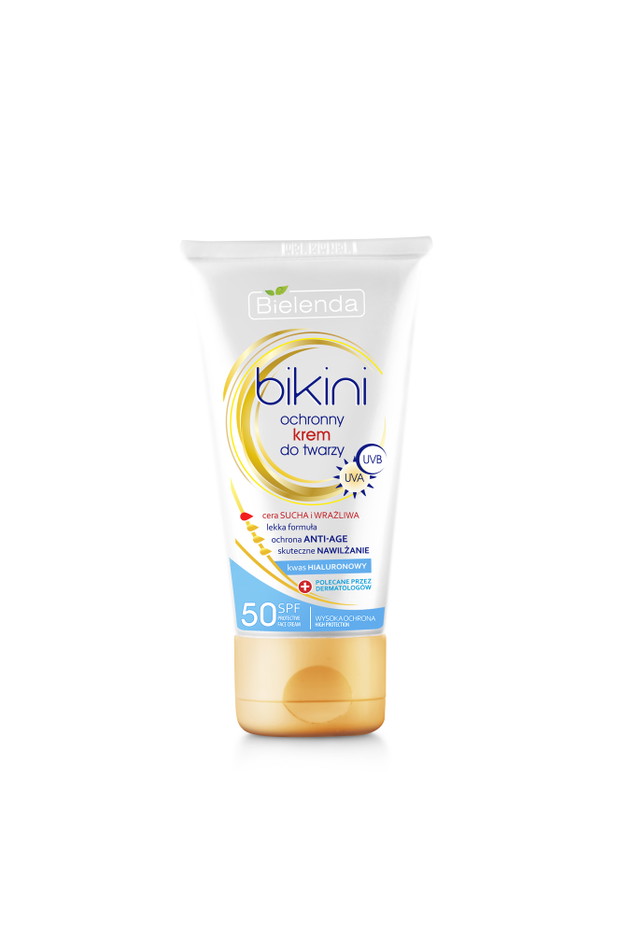 Bielenda Ochronny krem do twarzy SPF 50 - cera sucha i wrażliwa Ochronny krem do twarzy przeznaczony jest dla osób o jasnej karnacji z problemem suchej i wrażliwej cery. Wysoki filtr chroni przed podrażni
