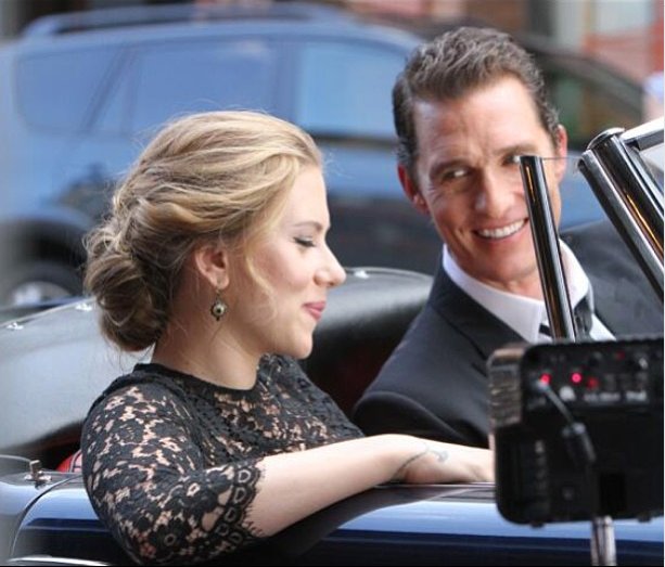Scarlett Johansson i Matthew McConaughey na planie reklamy "The One", fot. Instagram
