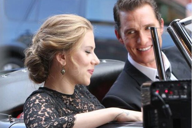 Scarlett Johansson i Matthew McConaughey na planie reklamy "The One", fot. Instagram