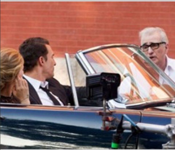 Scarlett Johansson, Matthew McConaughey i Martin Scorsese na planie reklamy The One, fot. Instagram