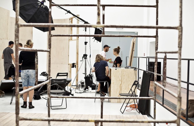 Backstage sesji, Łukasz Jemioł, fot. Anna Dobrowolańska
