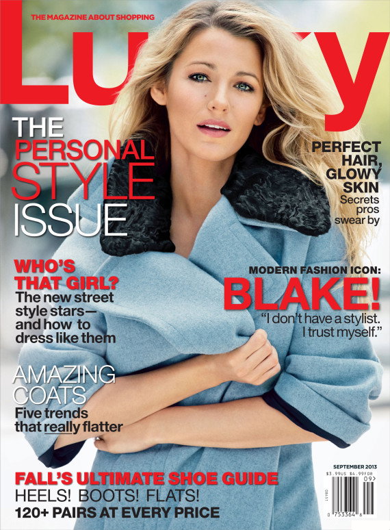 Blake Lively we wrześniowym numerze magazynu Lucky, fot. Patrick Demarchelier