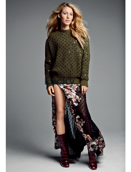 Blake Lively we wrześniowym numerze magazynu Lucky, fot. Patrick Demarchelier
