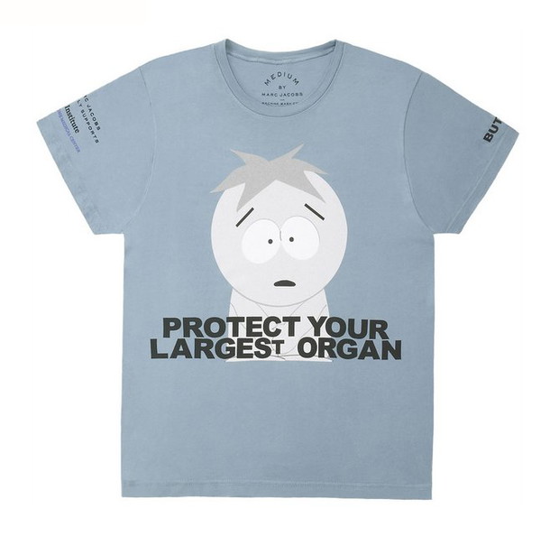 Butters Stotch z South Park na t-shircie Protect The Skin You