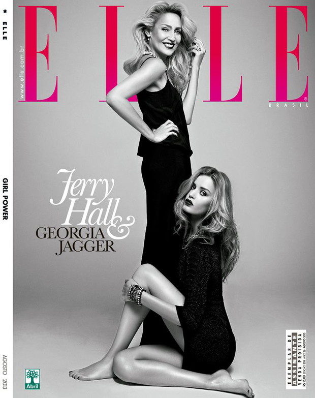 Georgia May Jagger i Jerry Hall w ELLE Brazil