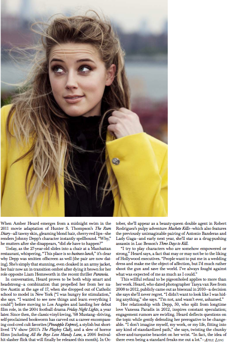 Amber Heard we wrześniowym ELLE US