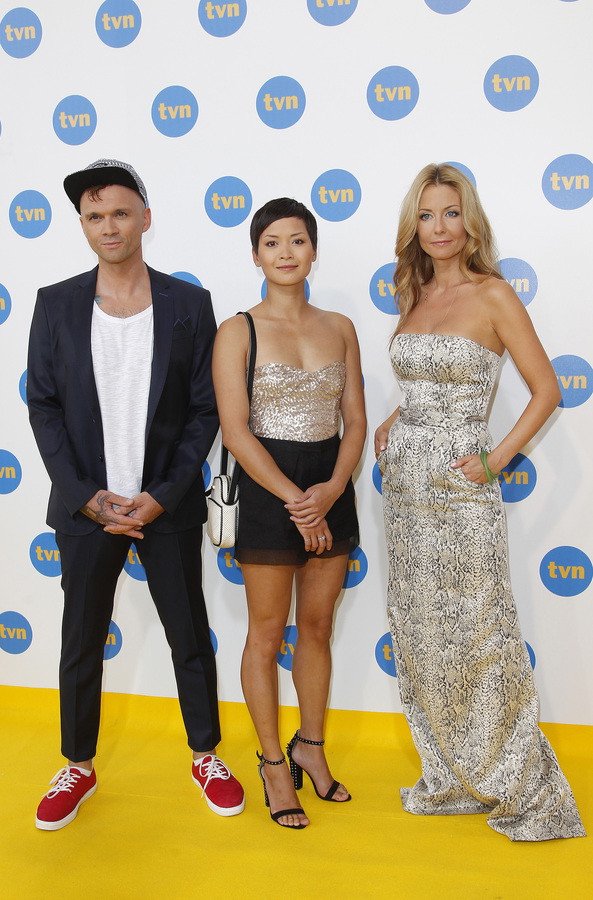 Ramówka TVN - jesień 2013: Tomasz Pągowski, Natalia Nguyen, Małgorzata Rozenek, fot. Akpa