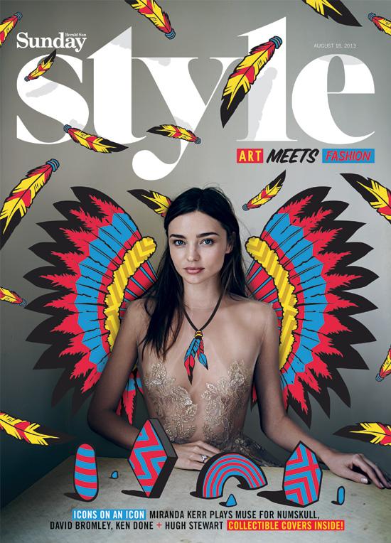 Miranda Kerr w artystycznym projekcie dla "Sunday Style"