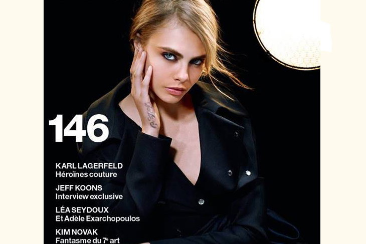 Cara Delevingne, Ashleigh Good i Nadja Bender w Numéro wrzesień 2013, fot. Karl Lagerfeld