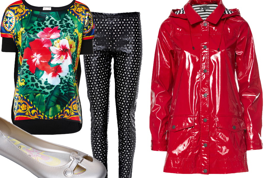 Trendy 2013 w Fashion House: bluzka Mango, baletki Sambada, spodnie Sesst, kurtka Pepe Jeans, kolaż ELLE