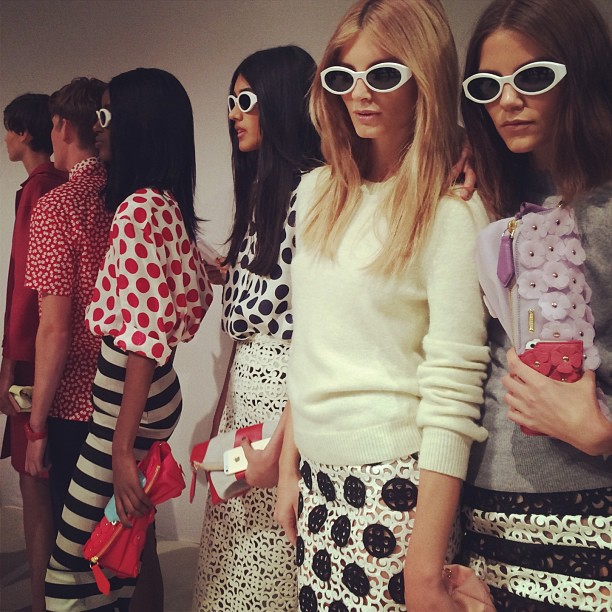 Backstage pokazu Burberry wiosna-lato 2014