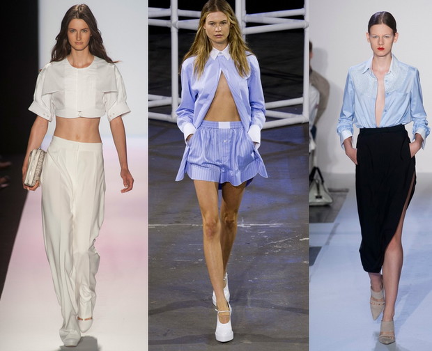 Trendy wiosna-lato 2014: KOSZULA W KAŻDEJ POSTACI - od l. BCBG Max Azria, Alexander Wang, Altuzarra / fot. Imaxtree