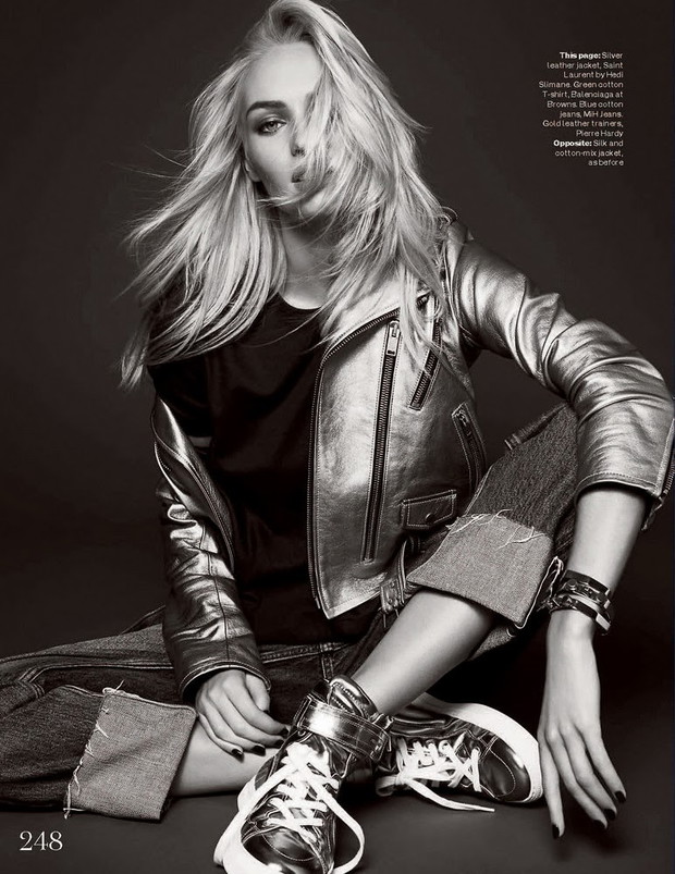 Candice Swanepoel w sesji okładkowej dla ELLE UK grudzień 2013, fot. Kai Z Feng