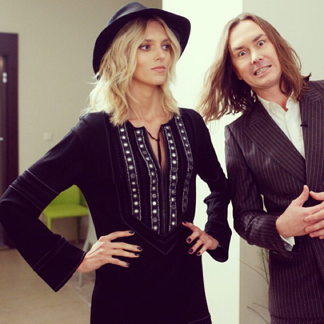 Anja Rubik na planie "Project Runway"