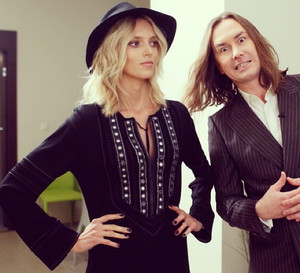 Anja Rubik na planie "Project Runway"