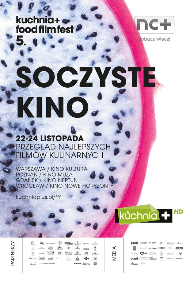 Plakat festiwalu Kuchnia + Food Film, fot. serwis prasowy