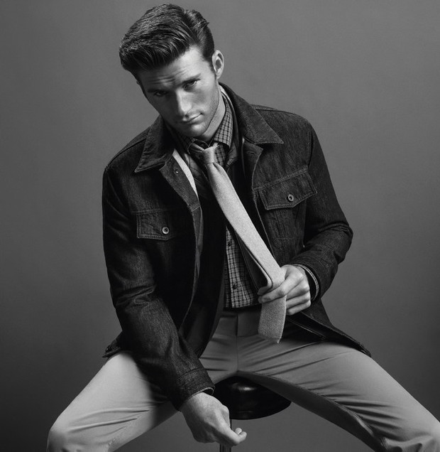 Edie Campbell i Scott Eastwood w kampanii Hugo Boss