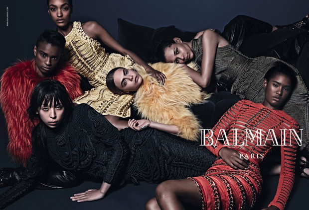 Cara Delevingne i Jourdan Dunn w kampanii Balmain jesień zima 2014/15