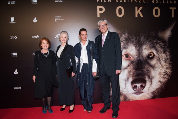 Premiera filmu " Pokot " w rezyserii Agnieszki Holland w Warszawie