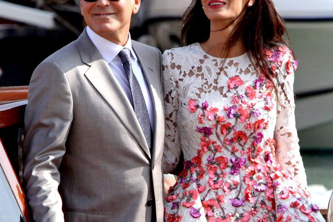 George Clooney i Amal Alamuddin już po ślubie