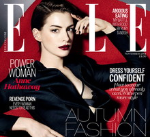 Anne Hathaway w listopadowym ELLE UK