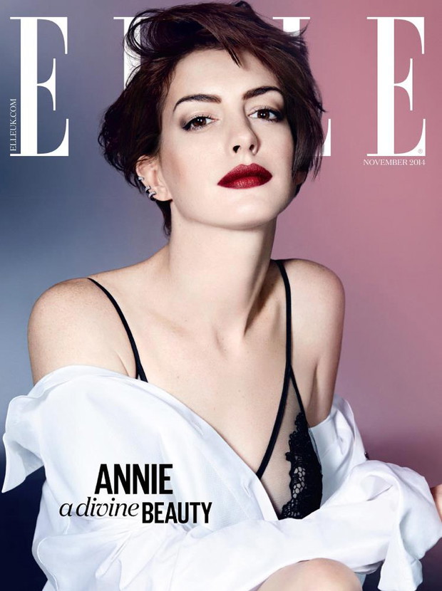 Anne Hathaway w listopadowym ELLE UK