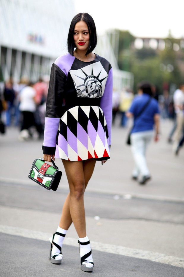 Street fashion: Milan Fashion Week wiosna-lato 2015