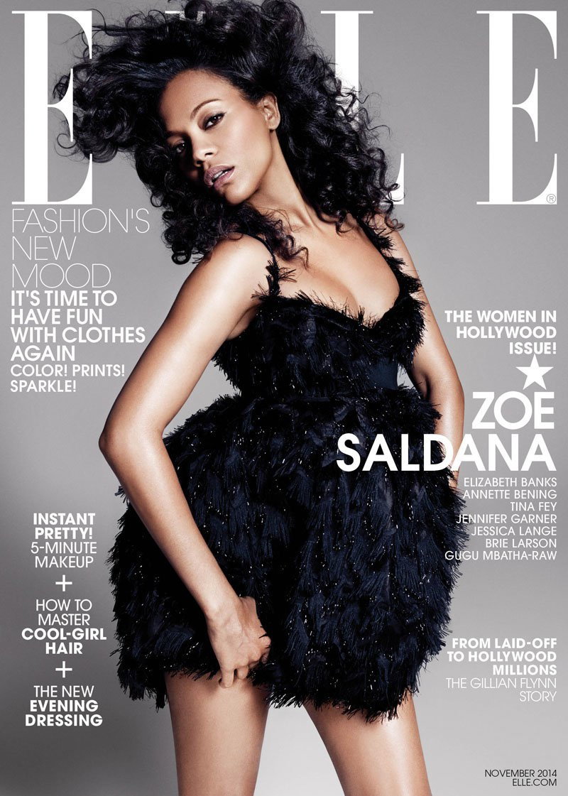 Jennifer Garner, Jessica Lange i Zoe Saldana w listopadowym ELLE US