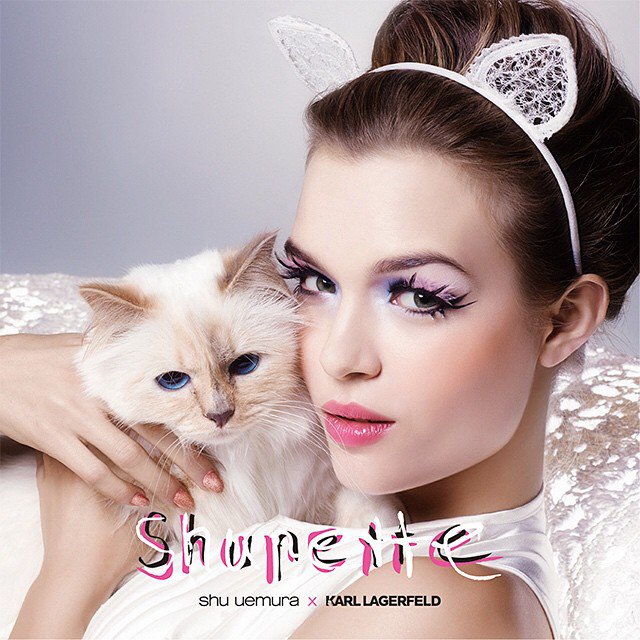 Shupette for Shu Uemura - kosmetyki inspirowane kotem Karla Lagerfelda