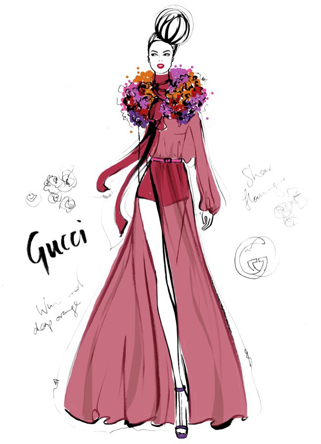 "The Dress" - 100 najpiękniejszych sukienek na ilustracjach Megan Hess