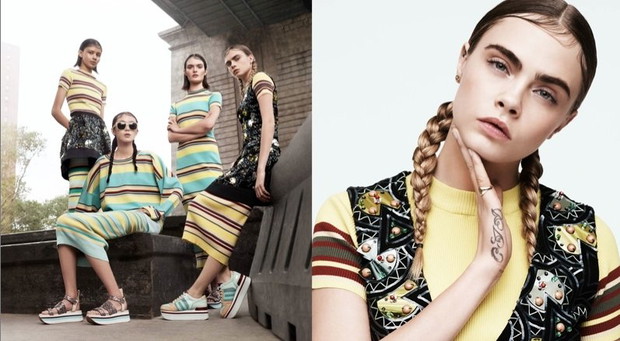 Cara Delevingne w kampanii DKNY wiosna-lato 2015