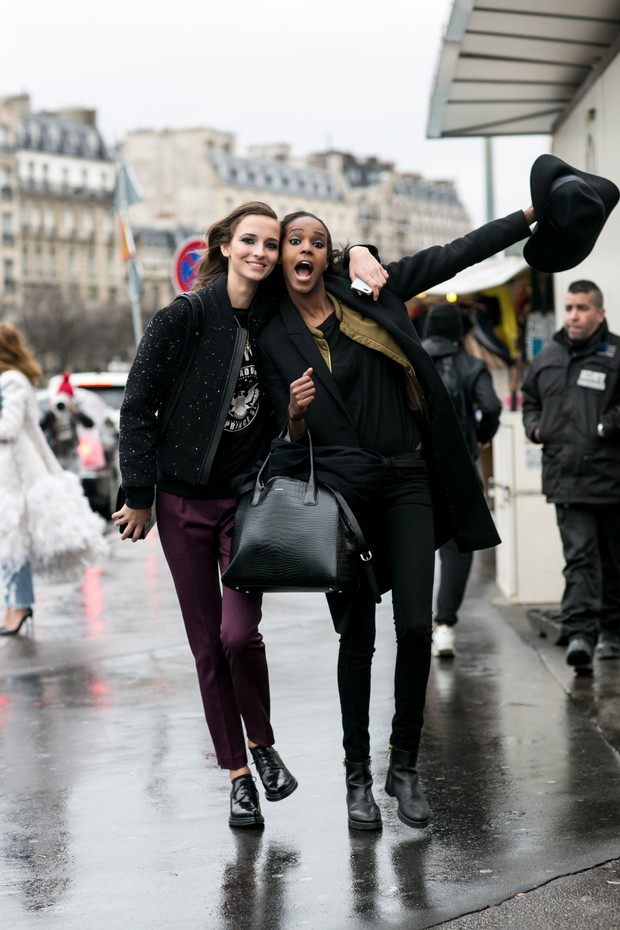 Street fashion: Paris Fashion Week Haute Couture wiosna-lato 2015