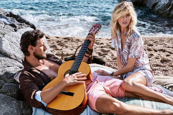 Anja Rubik i Sasha Knezevic w lookbooku Massimo Dutti wiosna 2015