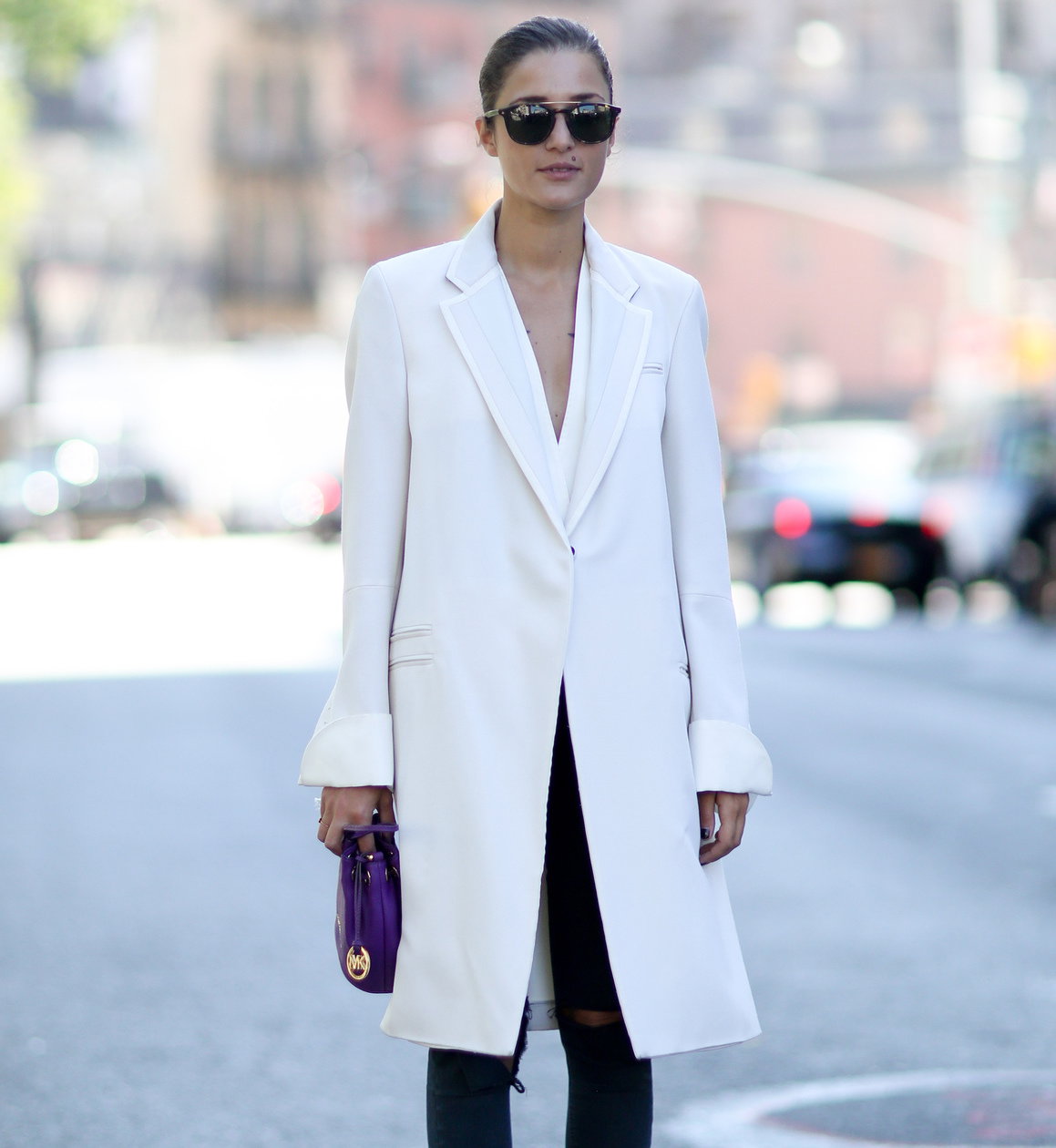Street fashion wiosna-lato 2015: biel