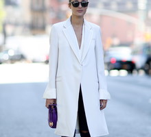 Street fashion wiosna-lato 2015: biel