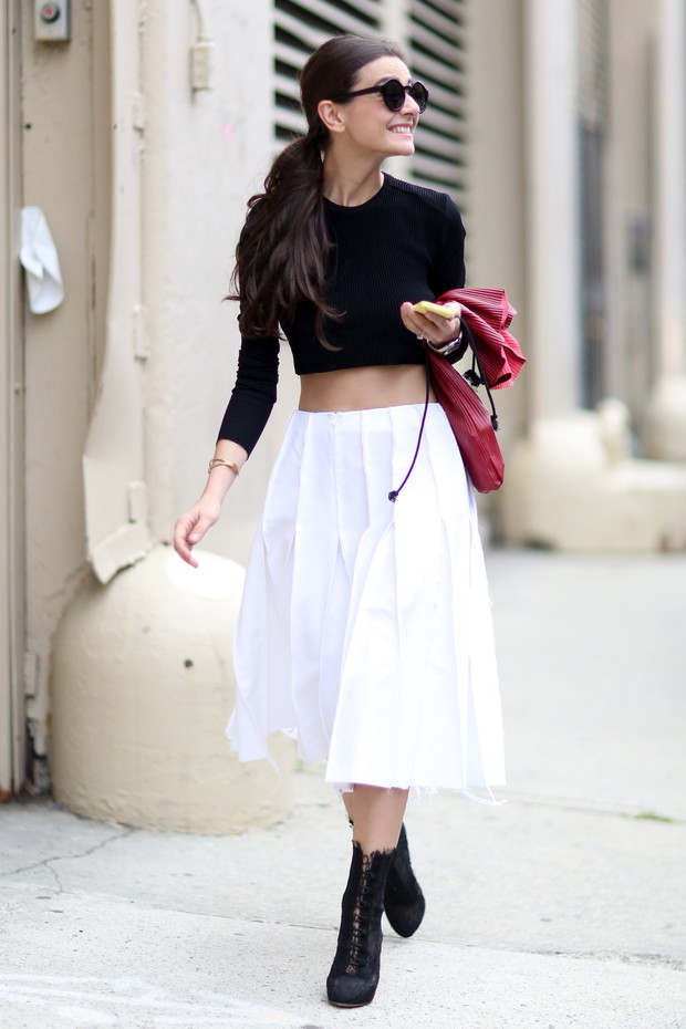 Street fashion wiosna-lato 2015: biel
