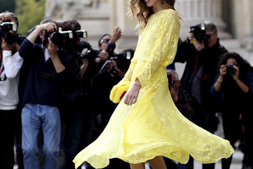 Street fashion wiosna-lato 2015: kolor żółty