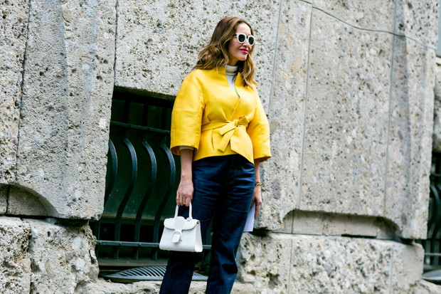 Street fashion wiosna-lato 2015: kolor żółty