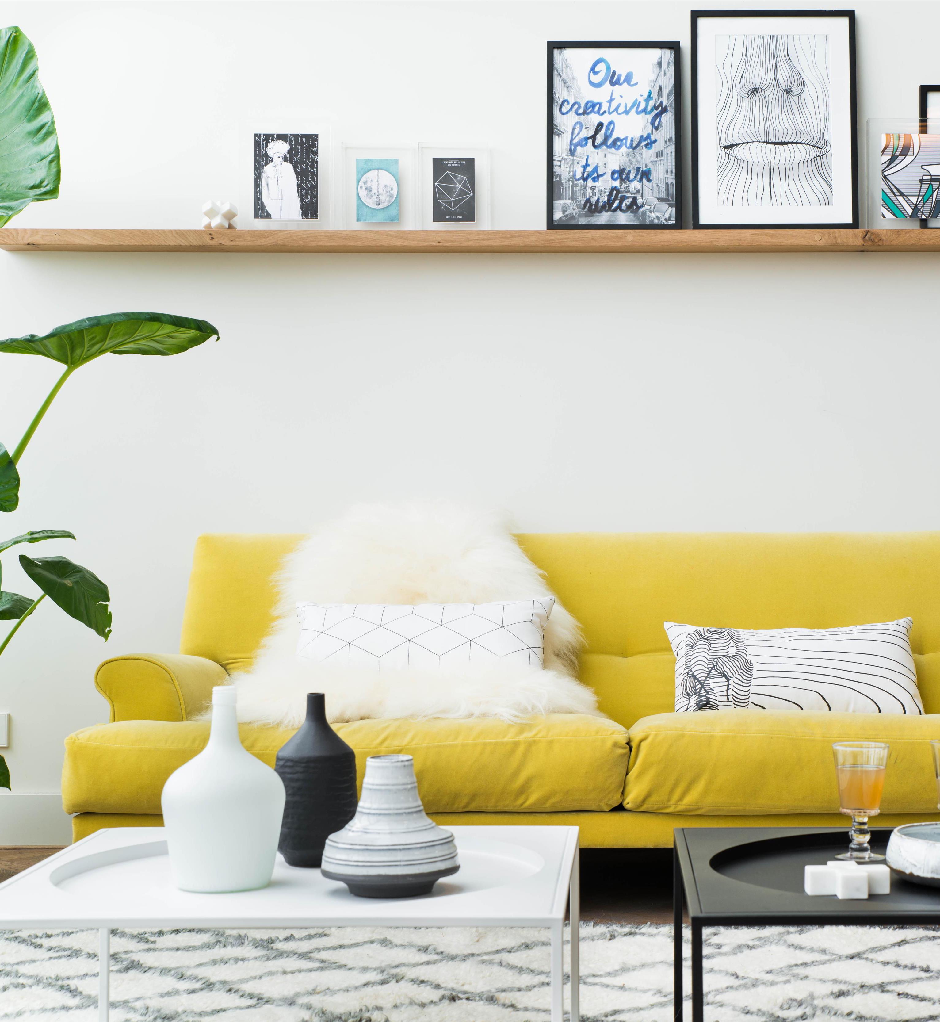 Żółta sofa - energia tkwi w kolorze