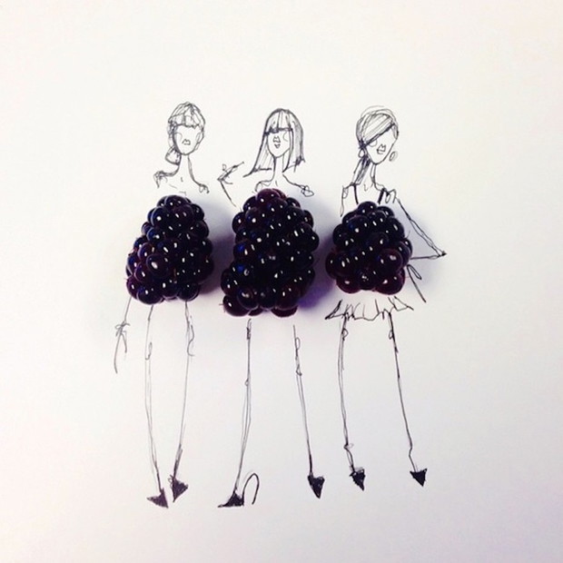 Ilustracje Gretchen Röehrs inspirowane modą i... jedzeniem!