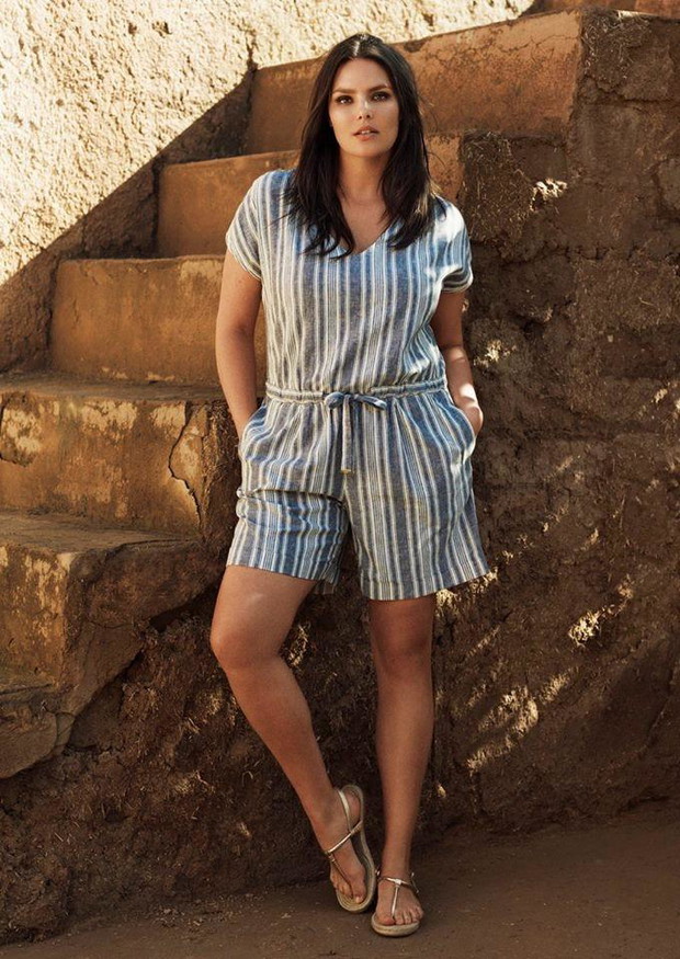 Candice Huffine w lookbooku kolekcji plus size Mango