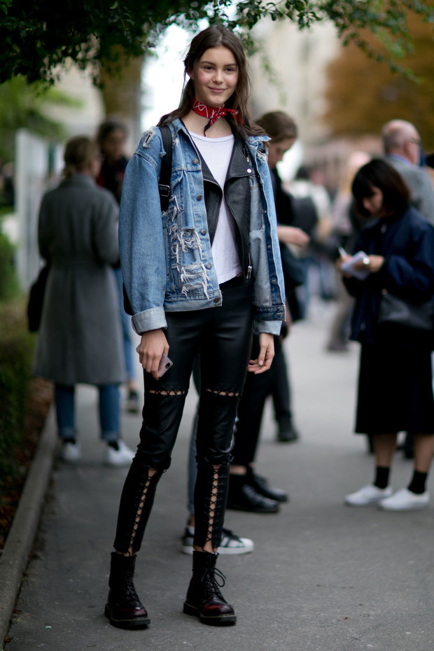 Street fashion: Modelki off duty w Paryżu