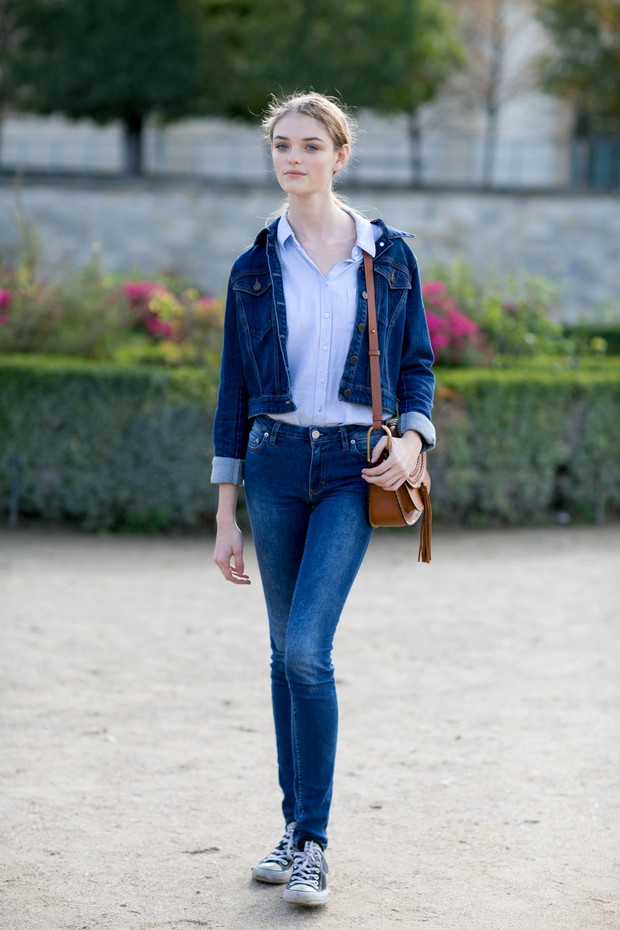 Street fashion: Modelki off duty w Paryżu