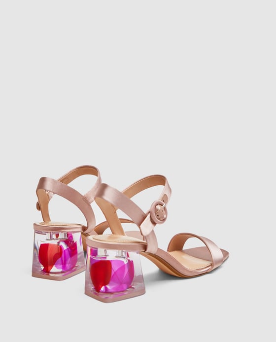Buty z przezroczystym obcasem